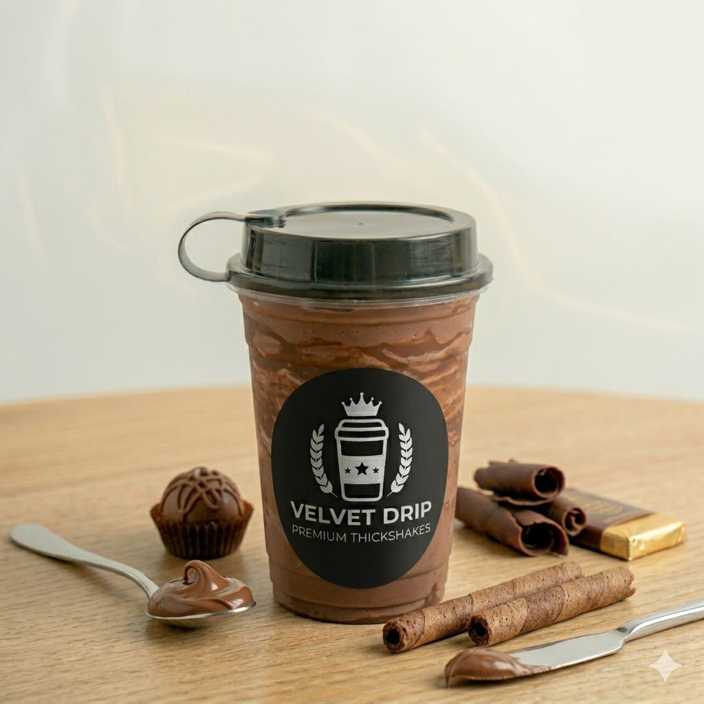 Double Chocolate Thick Shake in a tall glass