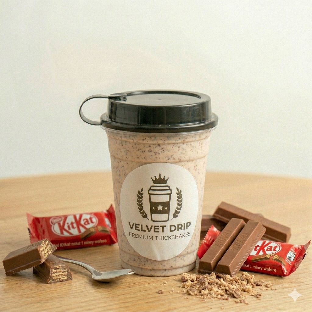 KitKat Thick Shake in a tall glass