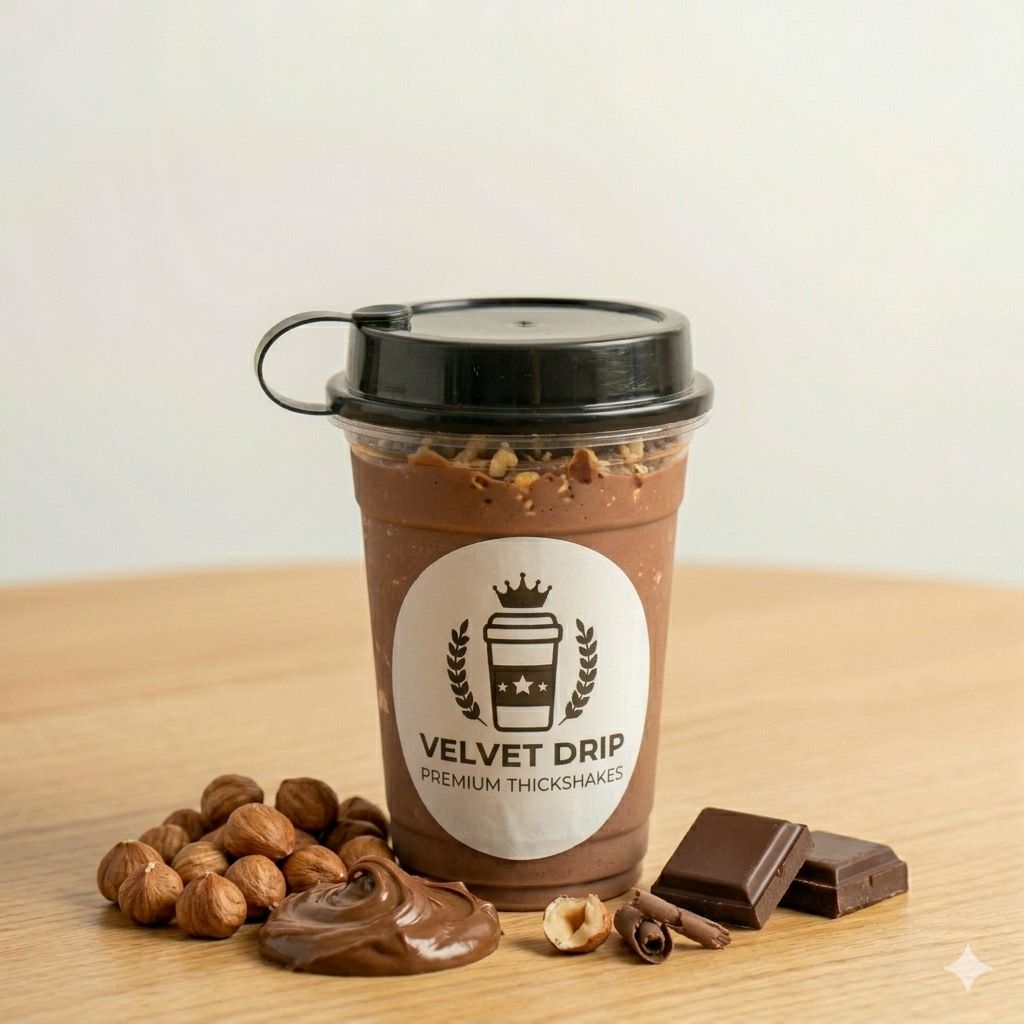 Nutella Thick Shake in a tall glass